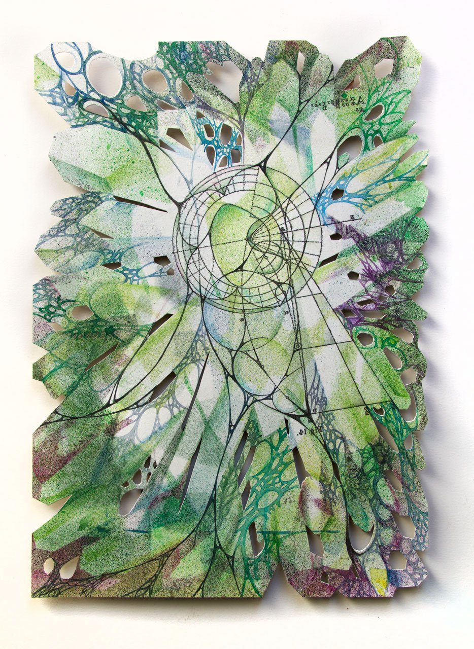 Utopie Elettriche, work on cut paper