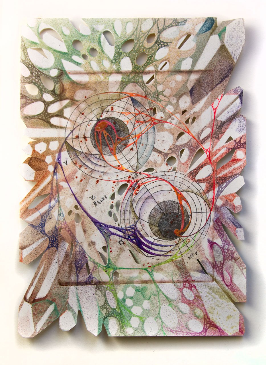 Utopie Elettriche, work on cut paper