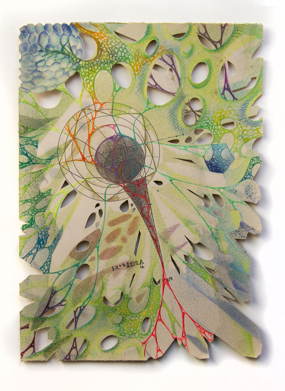 Utopie Elettriche, work on cut paper