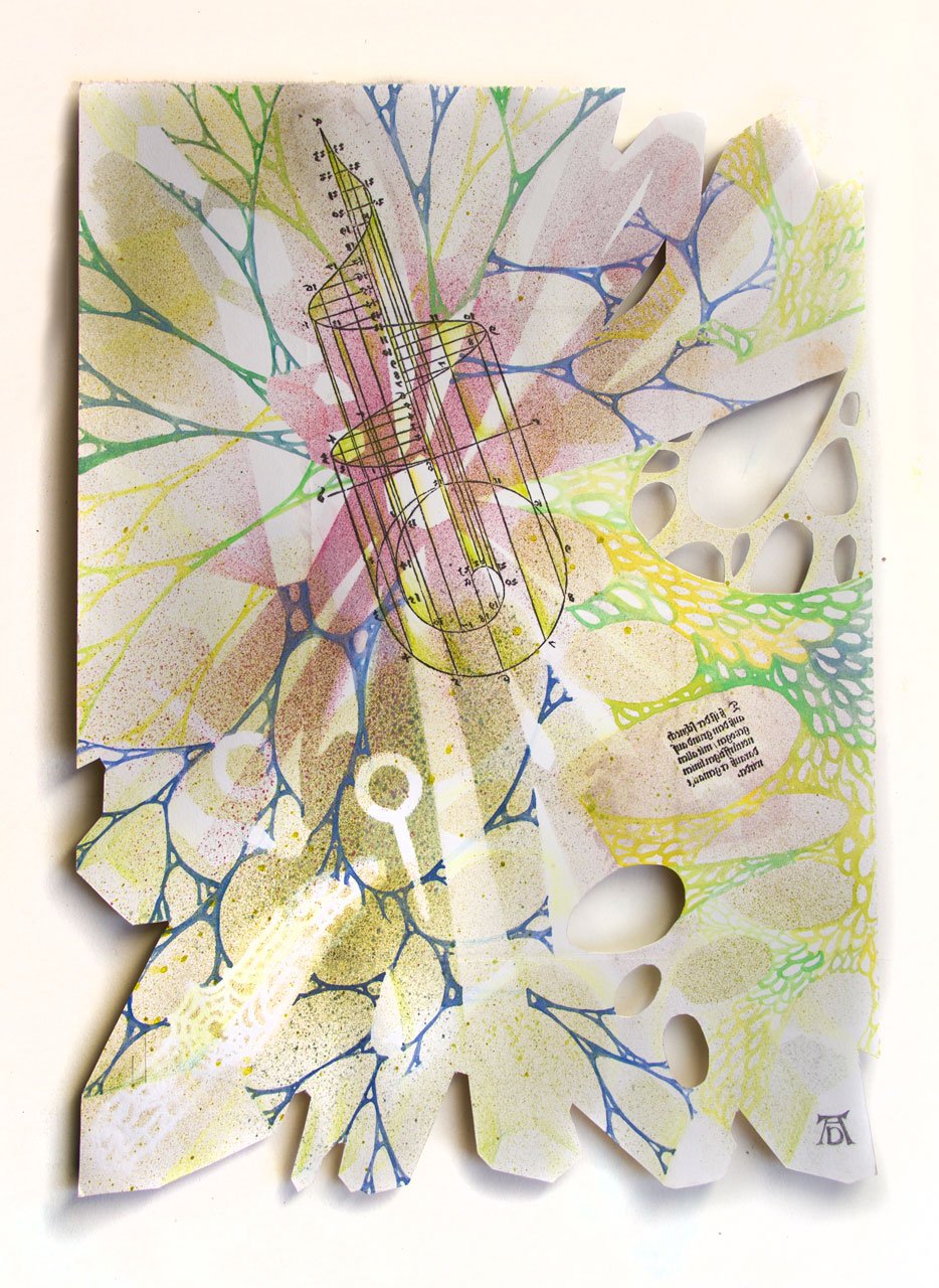 Utopie Elettriche, work on cut paper